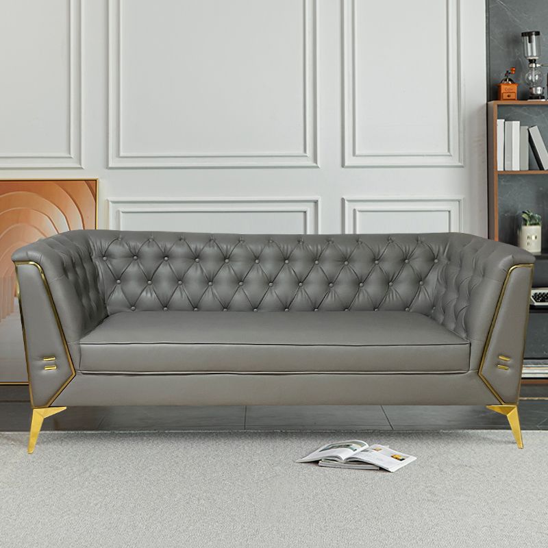 30.70" High Tuxedo Arm Sofa with Tufted Split-Back for Living Room