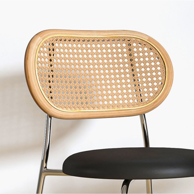 Ensemble de chaises de style contemporain en métal, chaises de salle à manger de cuisine à dossier ouvert