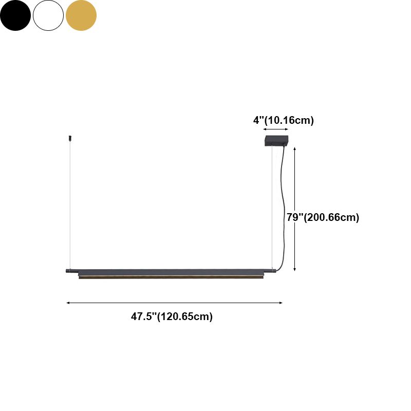 Modern Style Linear Shape Island Light Metal 1 Light Island Lighting