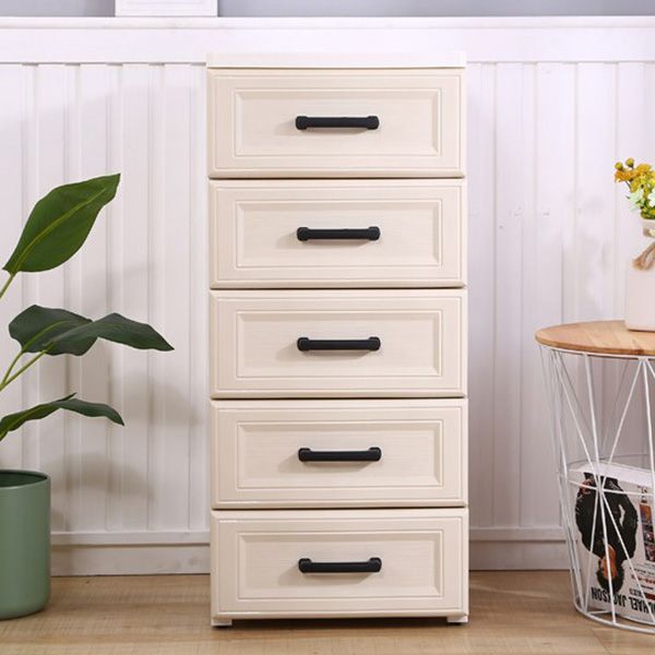 Contemporary 5-drawer Storage Cabinet Plastic Wardrobe Armoire