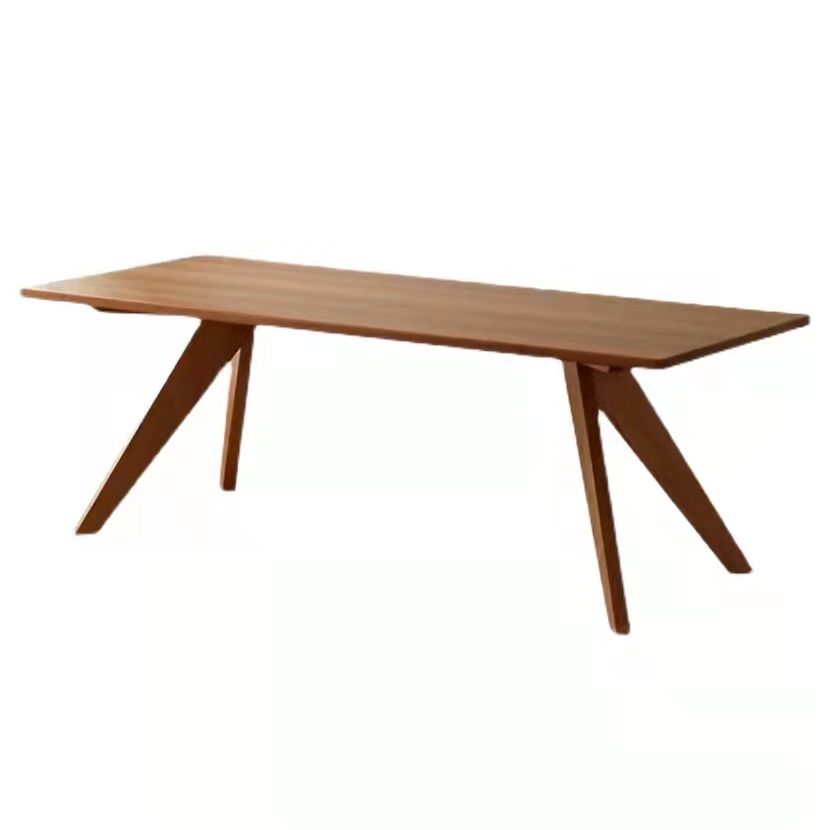 Rectangle Dining Site Table Modern Style Solid Wood Dining Room Furniture