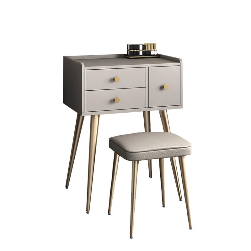 Contemporary Vanity Makeup Table Set 3 Drawer Vanity Dressing Table