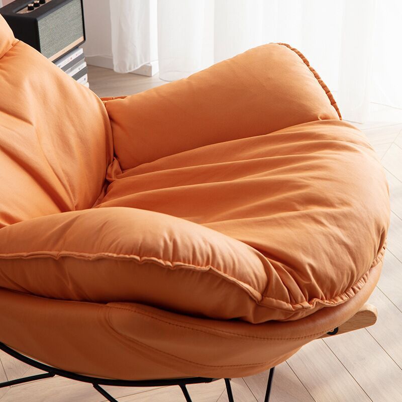 Contemporary Rocking Chair Cotton Upholstered Tufted Tear Resistant Baby Rocking Chair