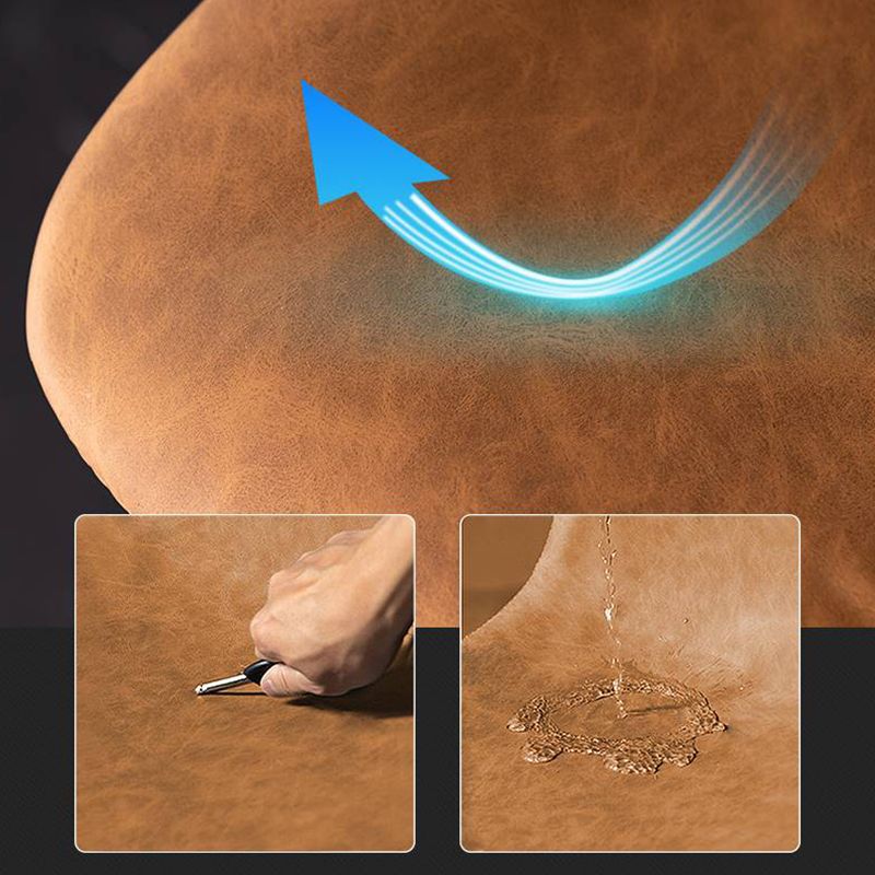 Modern Home Adjustable Height Barstool Matte Finish Leather Swivel Stool