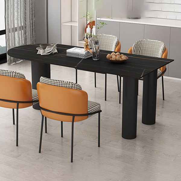 Gratis vorm 3 poten moderne stijl eettafel witte vaste tafel met gesinterde steen
