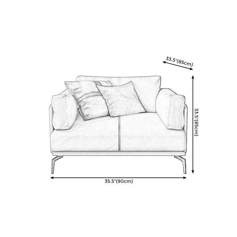 Stationary Living Room Pillow Top Arm Standard Cushions Sofa Chaise
