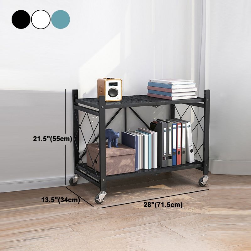 Modern Style Metal Bookshelf Open Etagere Shelf Home Bookcase