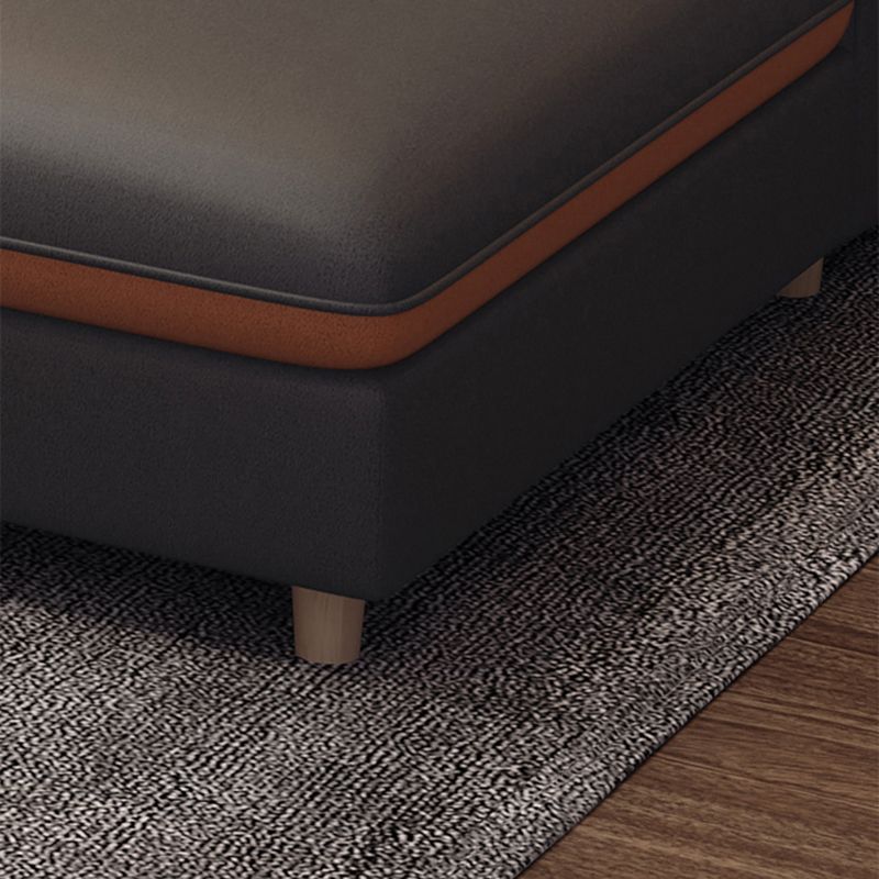 Faux Leather Sectional Sofa with Storage 35.43" High Sofa with Cushion Back