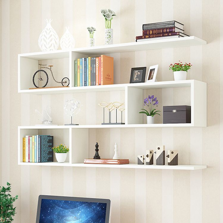 Modern Wooden Shelf Bookcase Wall Mounted Shelves Included Shelf for Bedroom
