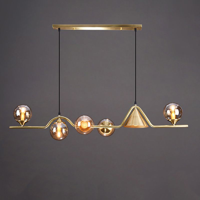 Contemporary Style Spherical Island Lighting Ideas Glass Island Lights