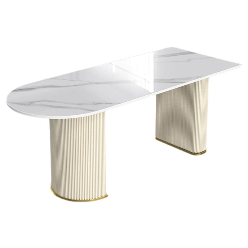 Metaal traditionele luxe gratis vorm binnen tafel gesinterde stenen tafel voor keuken