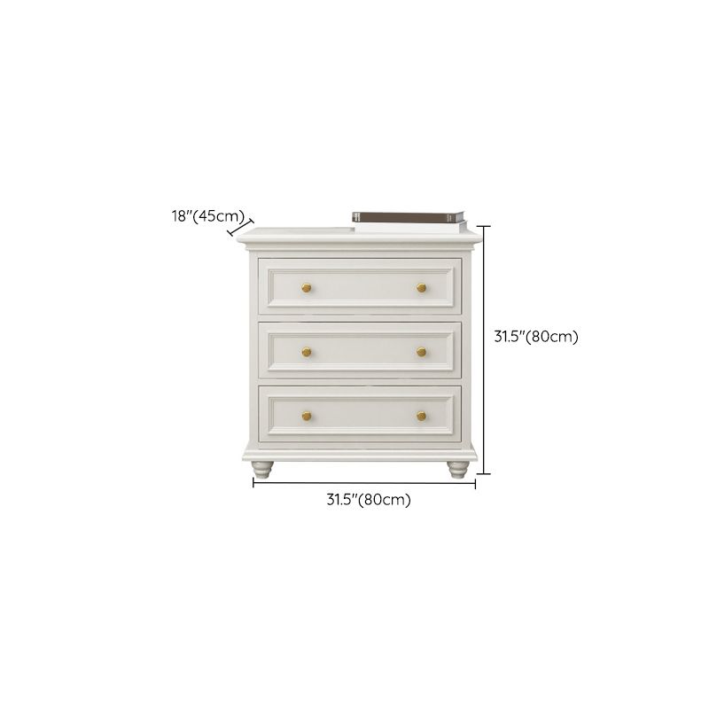 Solid Wood Storage Chest Dresser Classic Glam Chest with Drawers