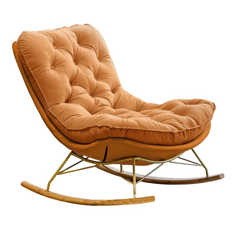 Contemporary Cushions Rocker Chair Metal Frame Spindle Rocker Chair for Home