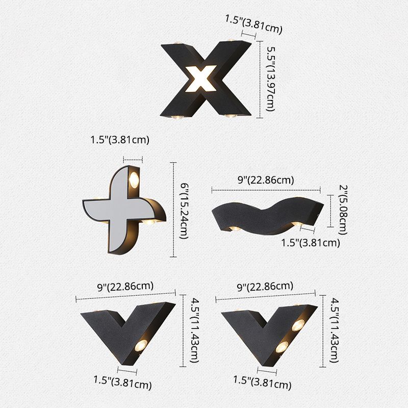 Modern Minimalist Style Wall Sconce Lighting Metal Wall Lighting Ideas for Exterior Wall