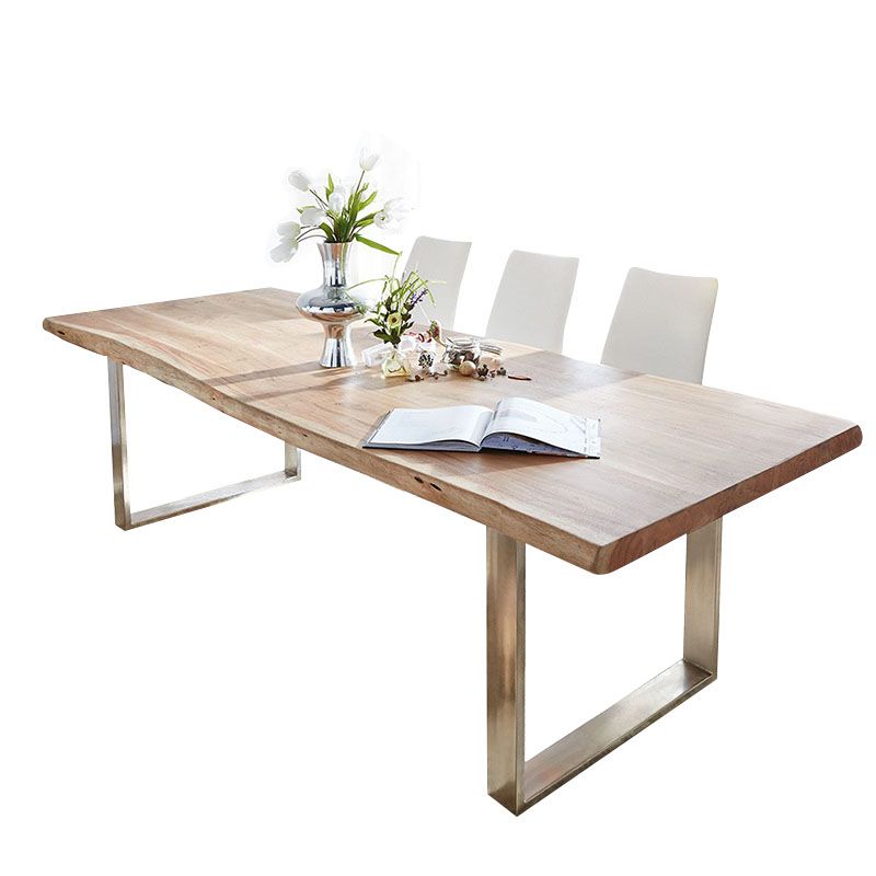 Pine Wood Home Dining Table Industrial Rectangle Kitchen Table