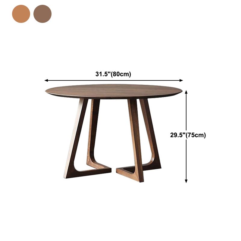 Modern Pine Wood Table for Restaurant Dining Table with Double Wood Pedestal