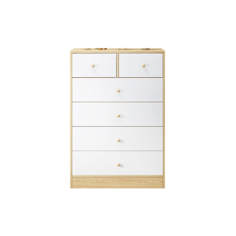 Contemporary Wooden Rectangle Accent Chest with Drawers Chest