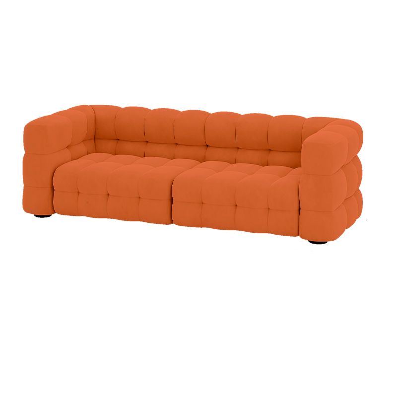 Contemporary 26.77" H Biscuit Back Tuxedo Arm Sofa for Living Room