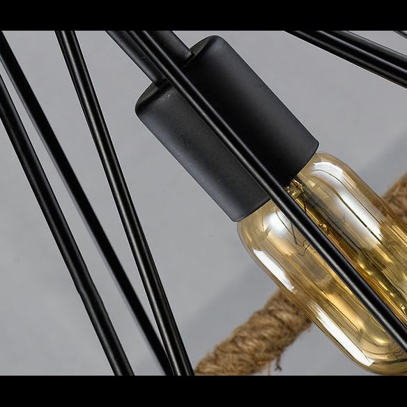 Touw diamant hanger lichtarmatuur industrieel restaurant hanger lichtkit in beige