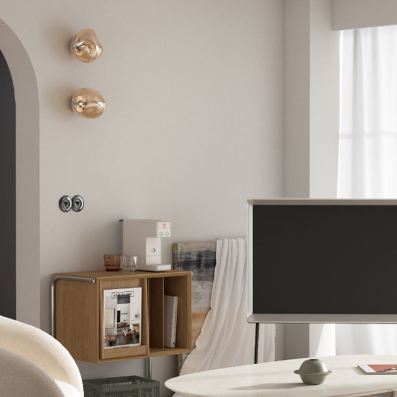 Nordic Style Wall Light Geometry Shape Wall Lamp with Glass Shade for Living Room