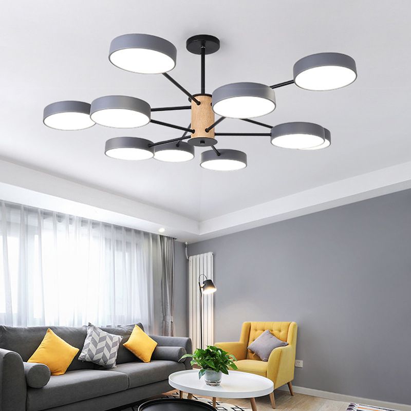 Éclairage de lustre ramifiant nordique LED de salon en acrylique LED Plafond