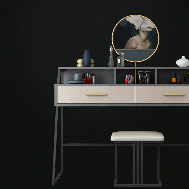 Bedroom Glam 2-Drawer Standing Storage Box Vanity Dressing Table