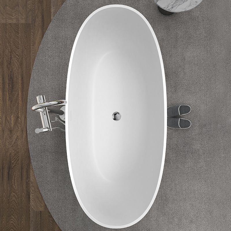 Oval Soaking Modern Bathtub Antique Finish Stand Alone Bath Tub