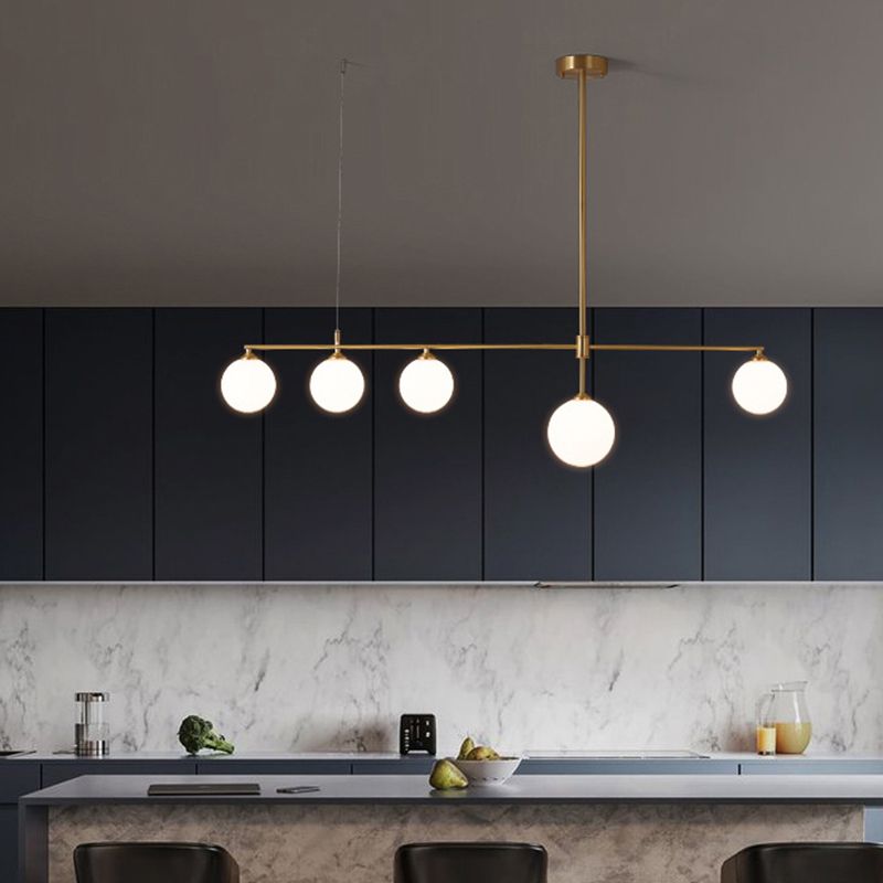 Linear Ceiling Pendant Light Modern Glass Pendant Light Fixtures for Dining Room