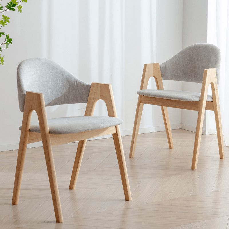 Silla de comedor abierta con acabado mate tapizada para tienda de té con leche escandinava