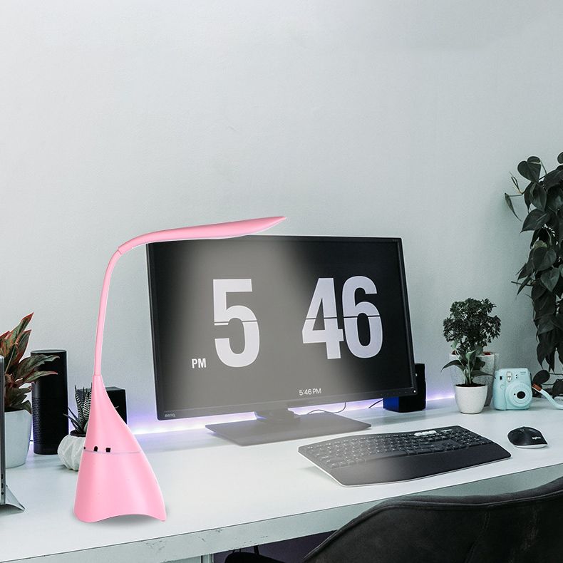 Lumière de table moderne avec interrupteur tactile en plastique 1 lampe de table légère