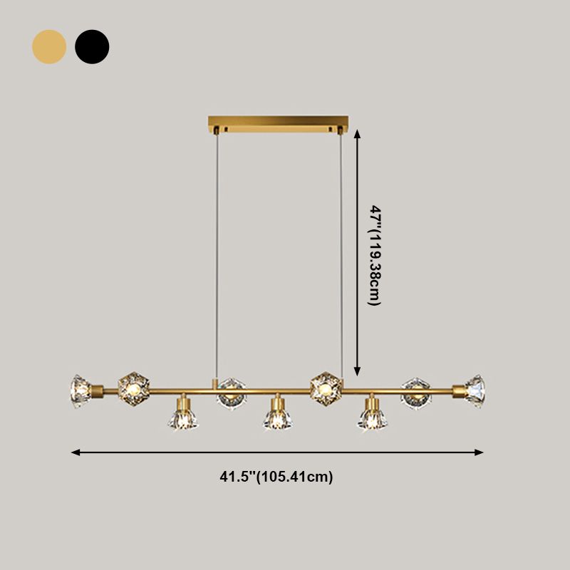 Cone Island Lighting Modernismus Kristallleuchterleuchte für Esszimmer