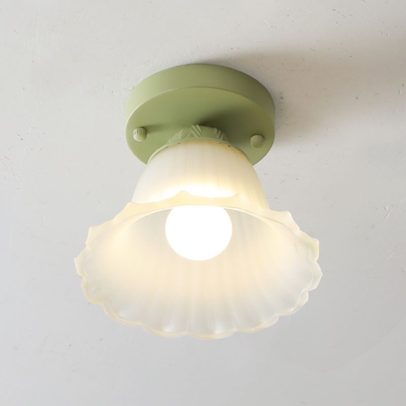 Nordic 1 Light Ceiling Light Glass Flush Mount Ceiling Light Fixture for Bedroom