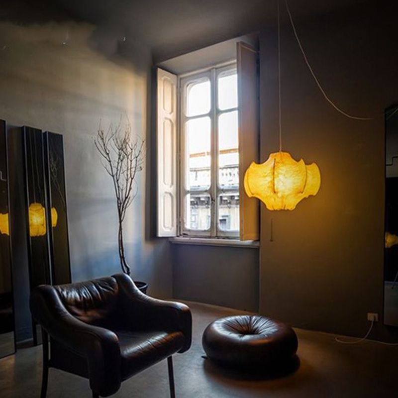 Stoff schattiert Anhänger Beleuchtungsstoffe minimalistischer Stil weiß hängendes Licht