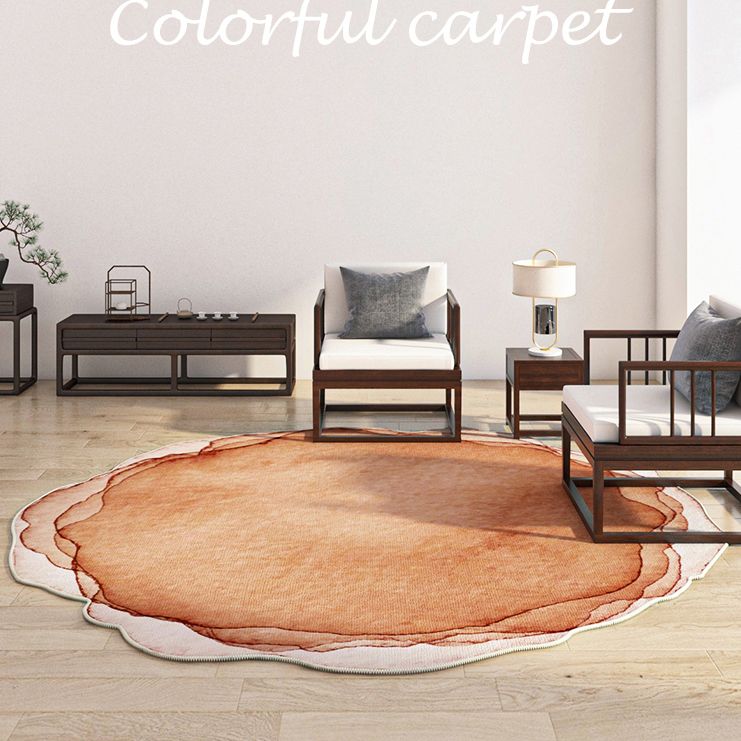Eigentijds effen kleurtapijt, oranje polyester, tapijt, anti-splittapijt voor woondecoratie