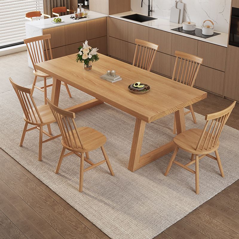 Modern Solid Wood Furniture 1/2/3/4/5/6/7 Pcs Standard Height Dining Room Table Set