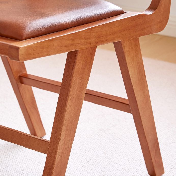 Traditional Upholstered Side Chair Rubberwood Solid Wood Side Chair