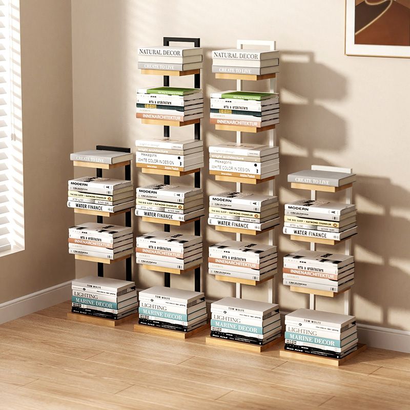 Modern Shelf Bookcase Engineered Wood Open Back Bookshelf for Living Room