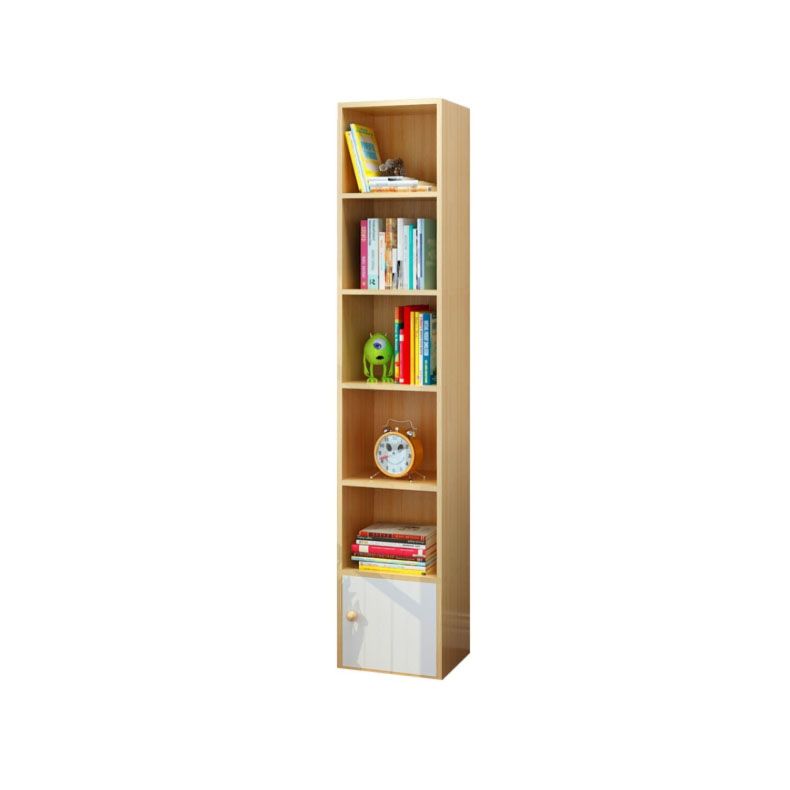 Modern Closed Back Bookshelf Wooden Shelf Bookcase for Study Room