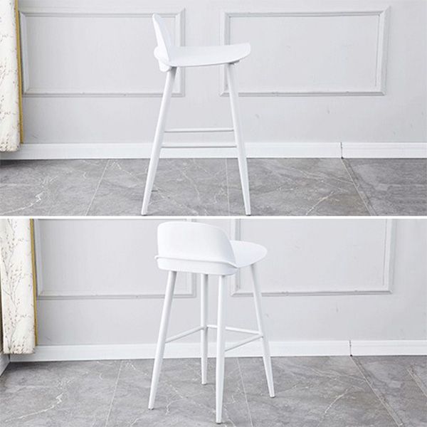 Scandinavian Footrest Home Stool Matte Finish Plastic Bar Stool