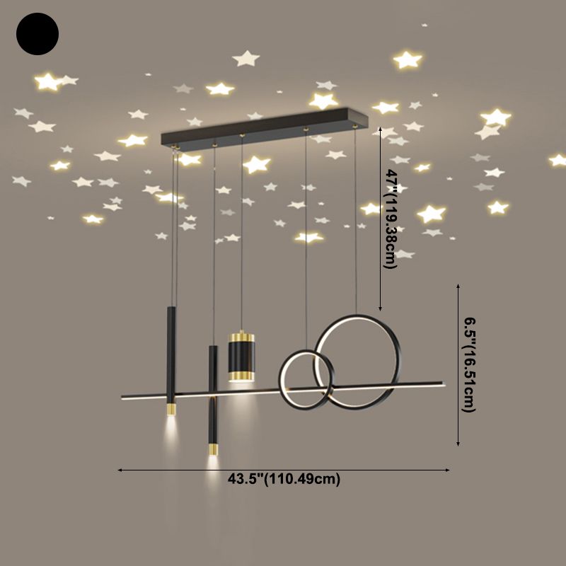 Spherical Shape Island Lights Contemporary Style Metal Island Lighting