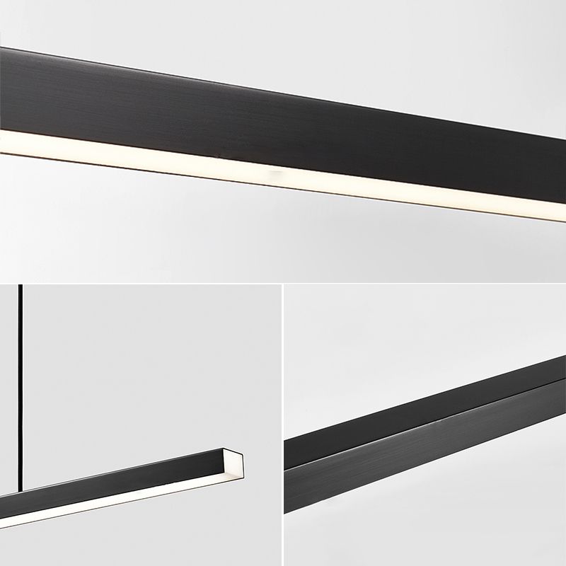 Pendante à l'île à LED moderne simple pour l'étude du bar de bureau de salle à manger