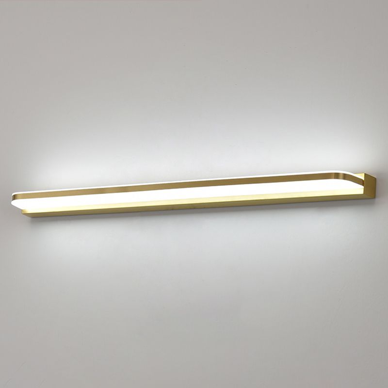 Modern Minimalist Style Ultra-thin Wall Mounted Light Fixture Copper Wall Light Sconces for Bathroom