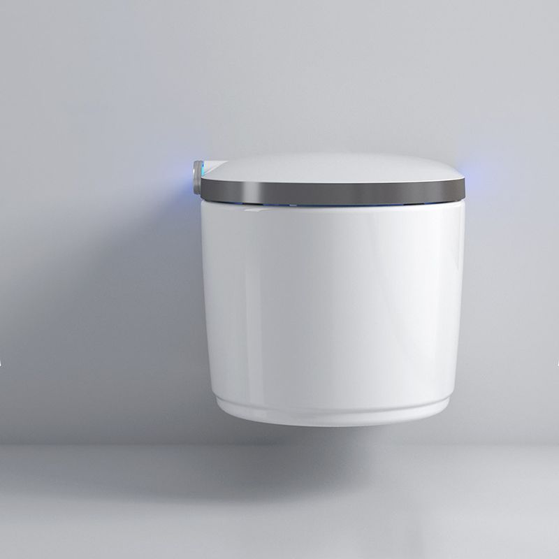 Modern White Gravity Flush Toilet One-Piece Wall Mount Toilet for Bathroom