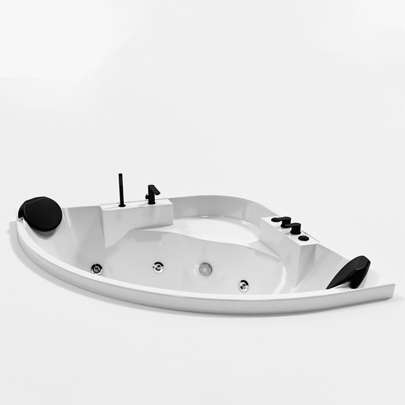 Acrylic Modern Back to Wall Bath Tub Bathroom Corner Bathtub in White