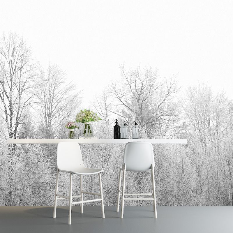 Contemporary Moisture Resistant Forest Mural Wall Covering for Dining Room Home Decor