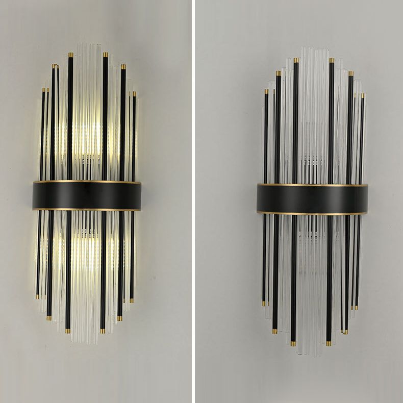 Sombra geométrica de 2 luces Diclas de pared Moderna Moder de monte de pared de estilo de cristal