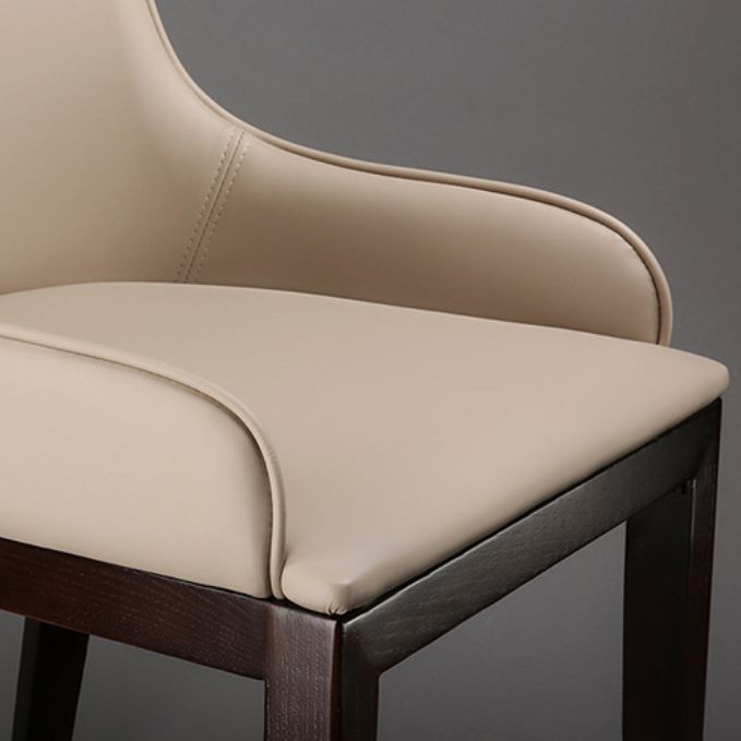 Contemporary Dining Chairs Upholstered Chairs with Solid Wood Base