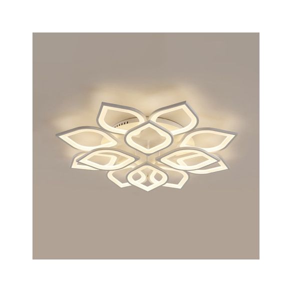 31.5"/39" Wide Leaf Flush Ceiling Light Simple Acrylic LED White Flush Mount Light Fixture in Warm/White/Natural Light