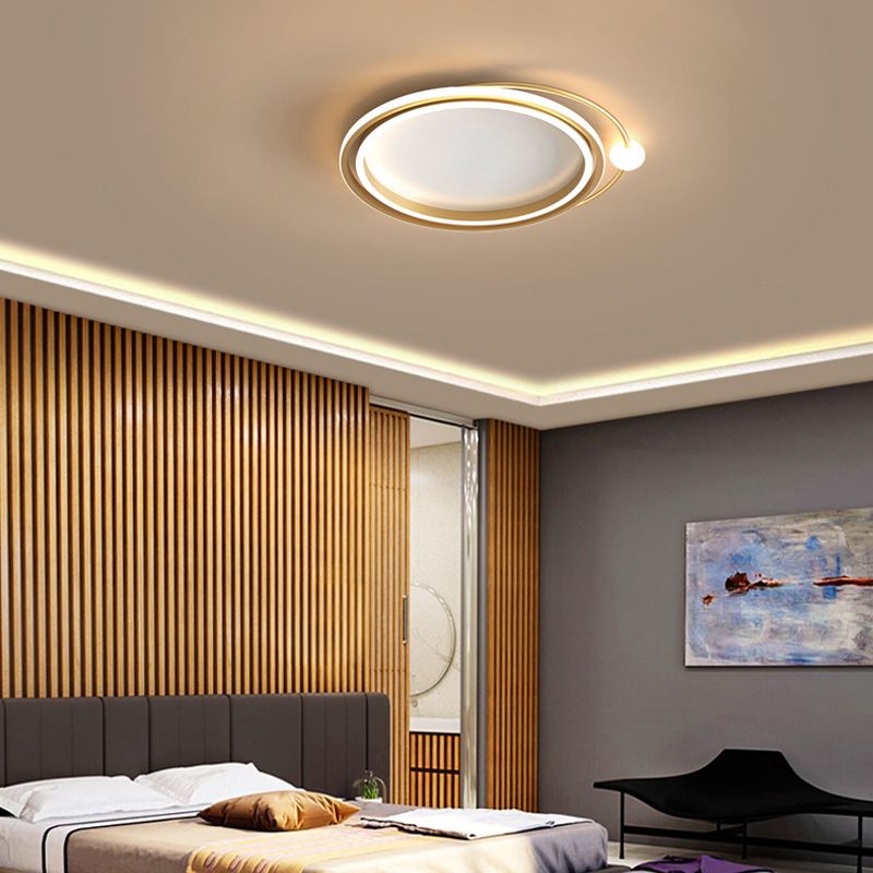 2,3-inch ultradunne cirkels LED-plafondlamp Hedendaags minimalisme Aluminium verlichtingsarmatuur voor slaapkamer