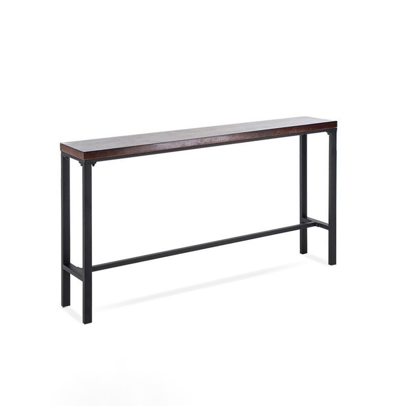 Industrial Rectangle Bar Table Set 1/5 Pieces Solid Wood Counter Table for Indoor